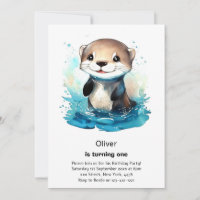 Uitnodiging voor de eerste verjaardag van Otter