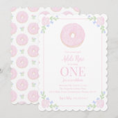 Uitnodiging voor de eerste verjaardag van Preppy D (Voorkant / Achterkant)