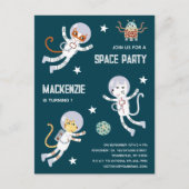 Uitnodiging voor de eerste verjaardag van Space Ca (Voorkant)