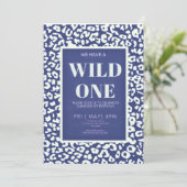 Uitnodiging voor de eerste verjaardag van Wild One (Staand voorkant)