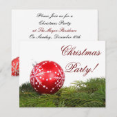 Uitnodiging voor de elegante Holiday partij (Voorkant / Achterkant)