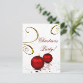 Uitnodiging voor de elegante Holiday partij (Staand voorkant)