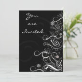 Uitnodiging voor de elegante Holiday partij (Staand voorkant)