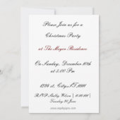 Uitnodiging voor de elegante Holiday partij (Achterkant)