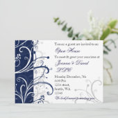 Uitnodiging voor de elegante marine Corporate Part (Staand voorkant)