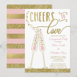 Uitnodiging voor de Engagement Party, Faux Glitter