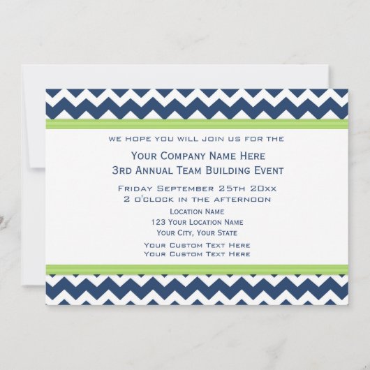 Uitnodiging voor de Enterprise Team Building - Bla (Achterkant)