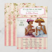 Uitnodiging voor de Etnische Afrikaanse Retro Tea  (Voorkant / Achterkant)