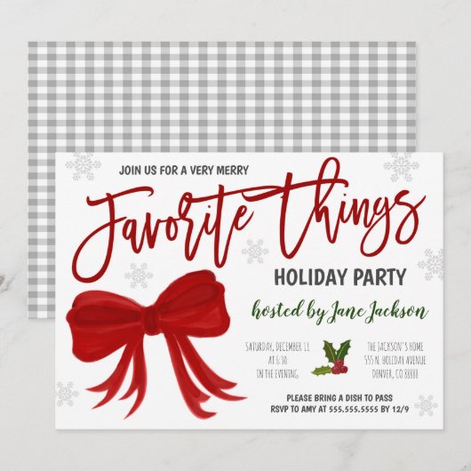 Uitnodiging voor de Favoriete Partij voor Vrije Di (Voorkant / Achterkant)