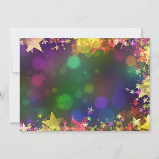 Uitnodiging voor de feestdag Confetti (Achterkant)