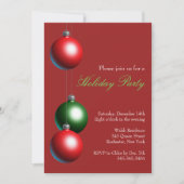 Uitnodiging voor de feestdag in Cranberry Red (Voorkant)