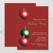 Uitnodiging voor de feestdag in Cranberry Red (Voorkant / Achterkant)