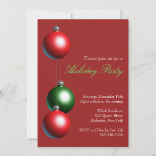 Uitnodiging voor de feestdag in Cranberry Red