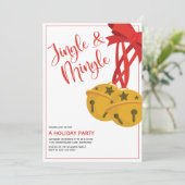 Uitnodiging voor de feestdag in Jingle en Mingle (Staand voorkant)