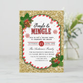 Uitnodiging voor de feestdag in Jingle & Mingle (Staand voorkant)