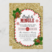 Uitnodiging voor de feestdag in Jingle & Mingle (Voorkant / Achterkant)
