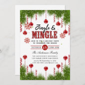 Uitnodiging voor de feestdag in Jingle & Mingle (Voorkant / Achterkant)