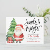 Uitnodiging voor de feestdag in Jingle & Mingle (Staand voorkant)