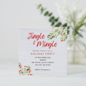 Uitnodiging voor de feestdag in Jingle & Mingle (Staand voorkant)