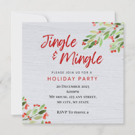 Uitnodiging voor de feestdag in Jingle & Mingle