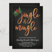 Uitnodiging voor de feestdag in Jingle & Mingle (Voorkant / Achterkant)