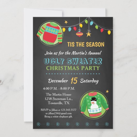 Uitnodiging voor de feestdag met de feestdag voor (Voorkant)