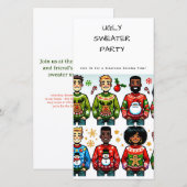 Uitnodiging voor de feestdag met de feestdag voor (Voorkant / Achterkant)