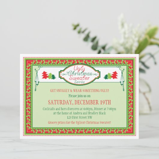 Uitnodiging voor de feestdag met de feestdag voor  (Staand voorkant)