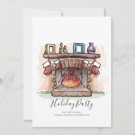 Uitnodiging voor de feestdag van de waterverf (Voorkant)