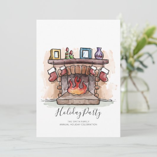 Uitnodiging voor de feestdag van de waterverf (Staand voorkant)