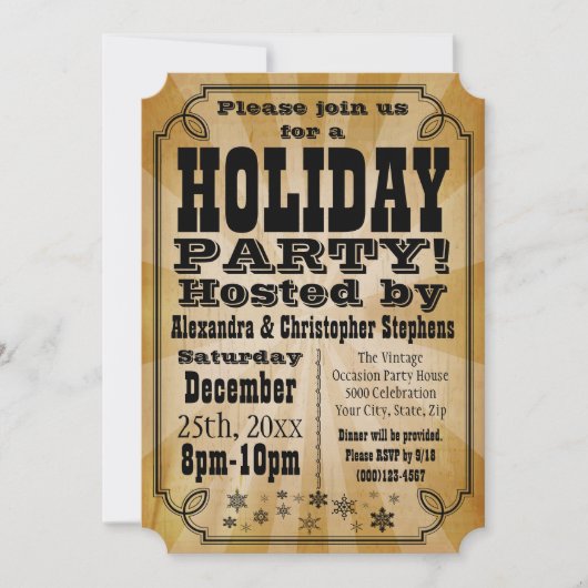 Uitnodiging voor de  feestdag van het oude land (Voorkant)