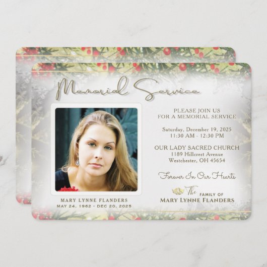 Uitnodiging voor de feestdag voor de viering van d (Voorkant / Achterkant)