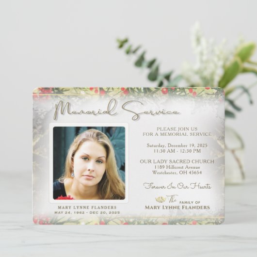 Uitnodiging voor de feestdag voor de viering van d (Staand voorkant)