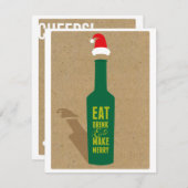 Uitnodiging voor de feestdag voor het testen van w (Voorkant / Achterkant)