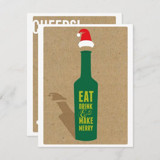 Uitnodiging voor de feestdag voor het testen van w (Voorkant / Achterkant)