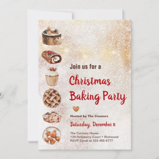 Uitnodiging voor de feestelijke kerstviering (Voorkant)