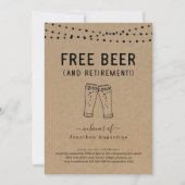Uitnodiging voor de Free Beer Funny Retirement Par (Voorkant)