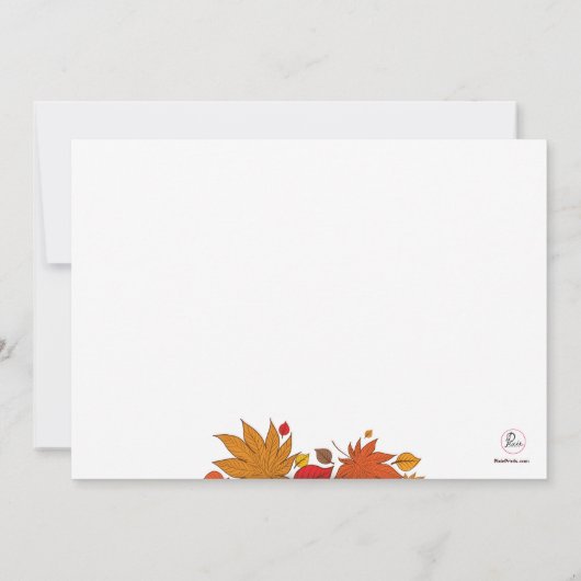 Uitnodiging voor de gaven van de herfst (Achterkant)