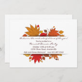 Uitnodiging voor de gaven van de herfst (Voorkant / Achterkant)