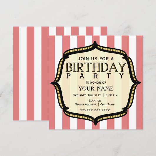 uitnodiging voor de geboorte (Voorkant / Achterkant)