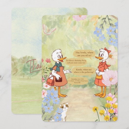  uitnodiging voor de geboorte (Voorkant / Achterkant)