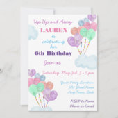 uitnodiging voor de geboorte van ballon (Voorkant)