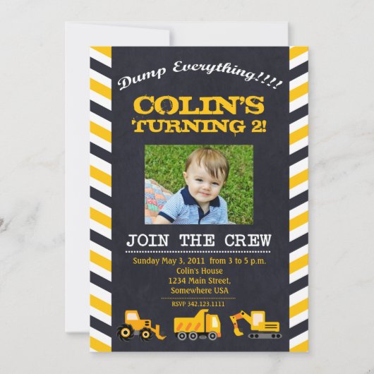  uitnodiging voor de geboorte van de bouwpartij (Voorkant)