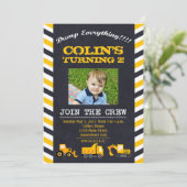  uitnodiging voor de geboorte van de bouwpartij (Staand voorkant)