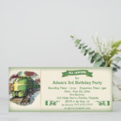  uitnodiging voor de geboorte van Diesel Train (Staand voorkant)