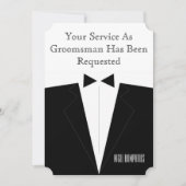 Uitnodiging voor de Getuige of Bruidsjonker (Voorkant)