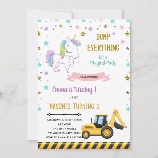 uitnodiging voor de gezamenlijke verjaardag van de (Voorkant)