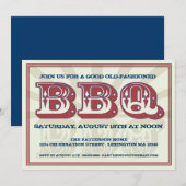 Uitnodiging voor de goede oude BBQ-landenstijl (Voorkant / Achterkant)