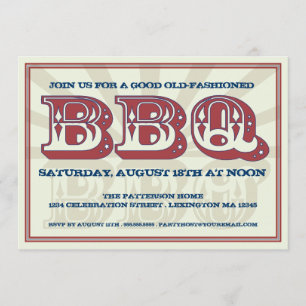 Uitnodiging voor de goede oude BBQ-landenstijl