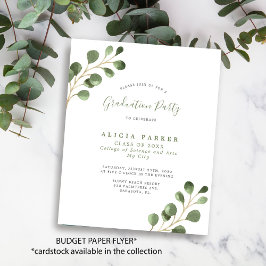Uitnodiging voor de graduatiepartij voor eucalyptu flyer